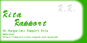 rita rapport business card